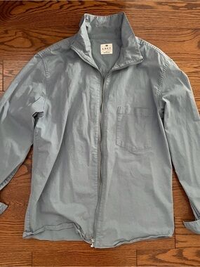 LOFT Lightweight Zip-Front Jacket in Slate Blue (Medium)